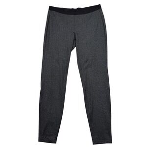 NEW Eileen Fisher Charcoal Gray Herringbone Tweed Stretch Leggings Pants $198